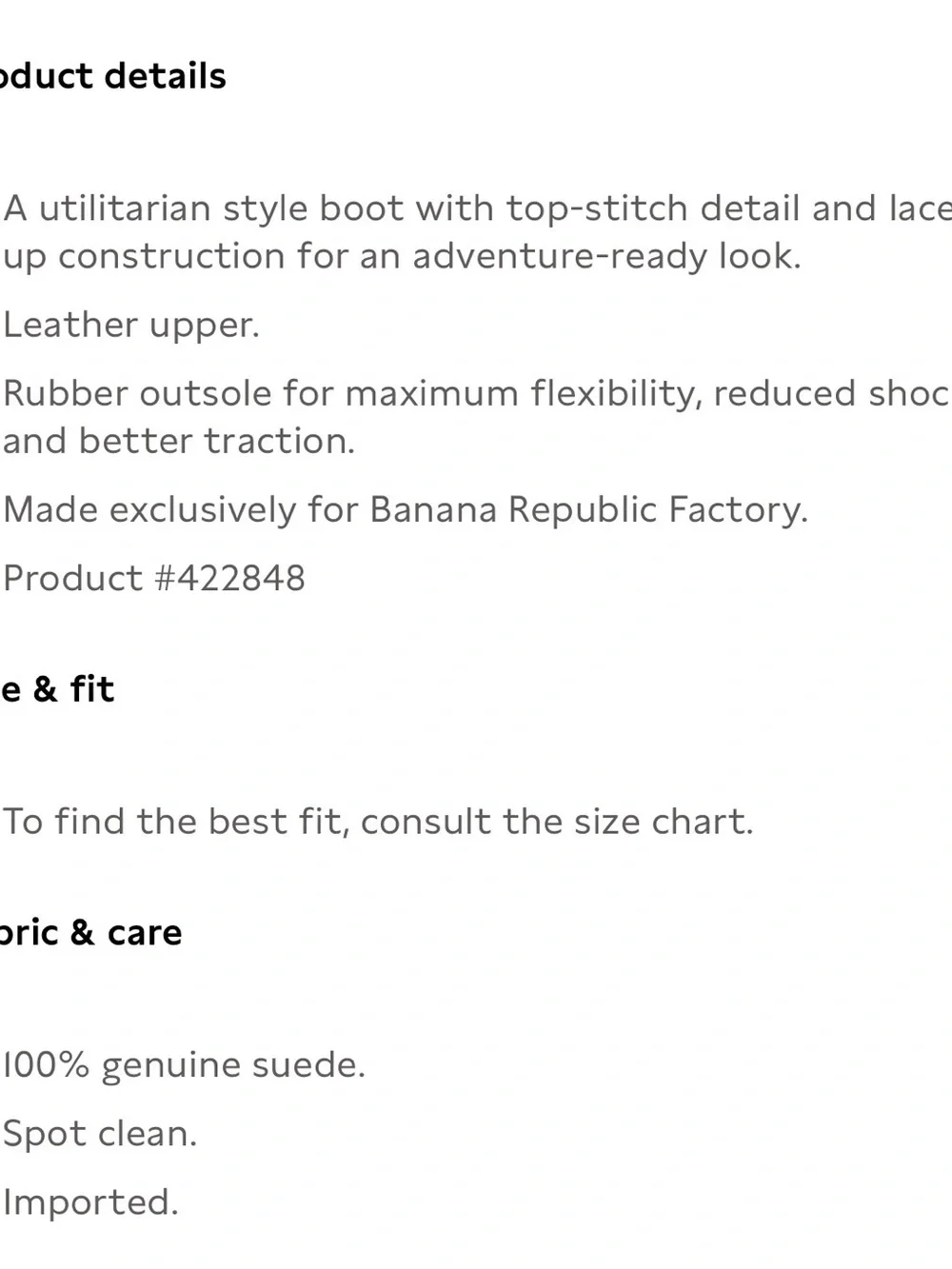 Banana Republic Factory Men's Suede - Lace-Up  Boot size 12